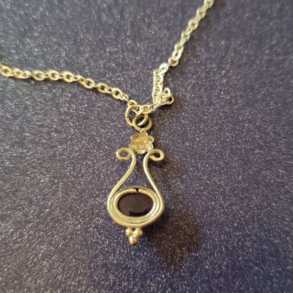 Artisan Hair Sticks Sterling Silver And Amethyst Brown Wood - Picture 3 of 6